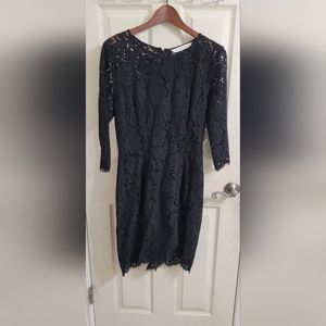 Black lace dress 3/4 sleeves